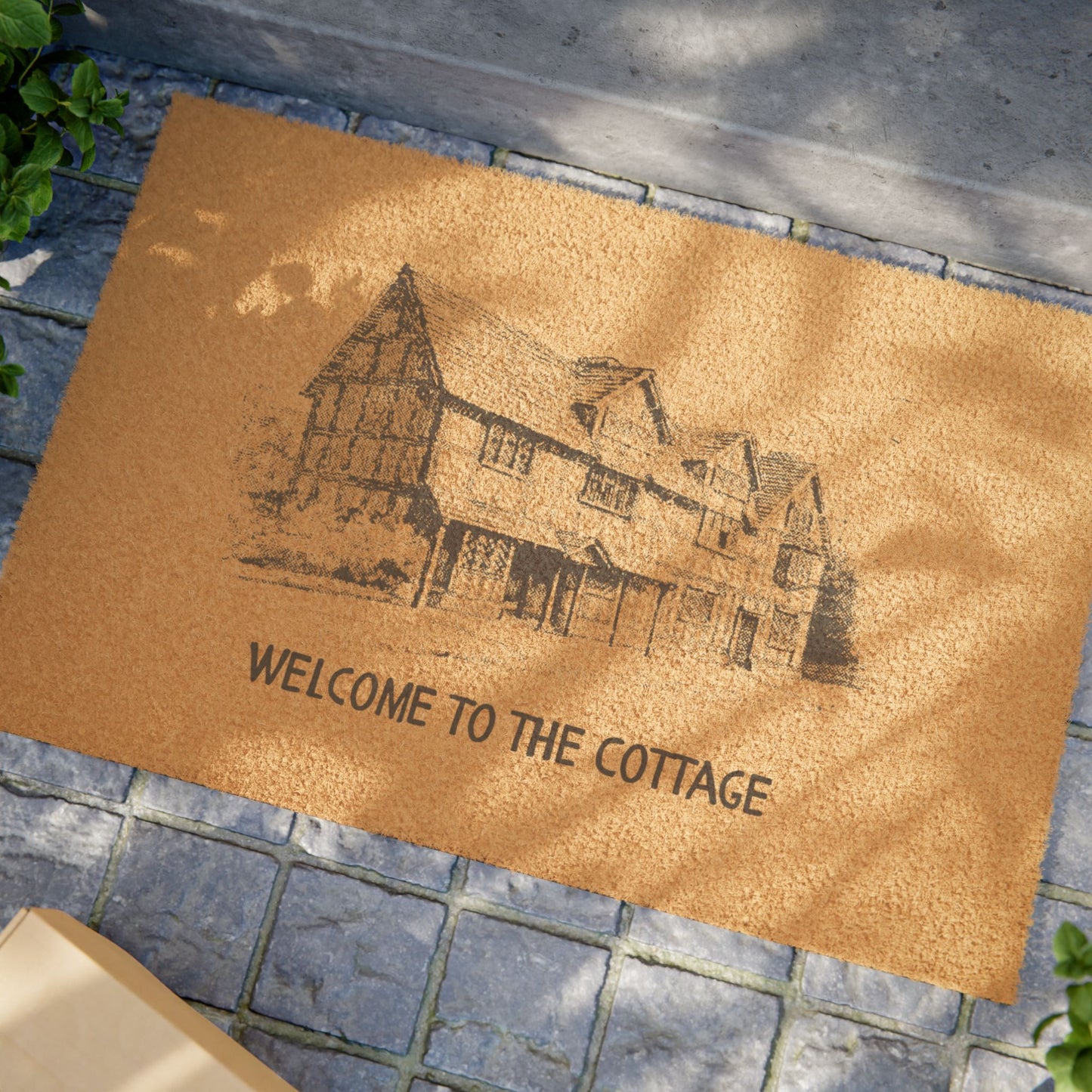 Welcome to the Cottage Doormat (Print Font)