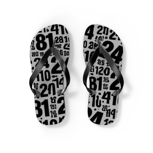 Heated Rivalry Numbered Pattern Flip Flops