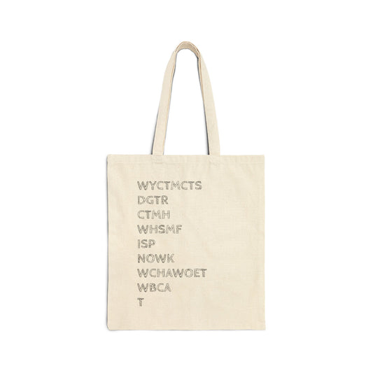 WYCTMCTS Cotton Canvas Tote Bag