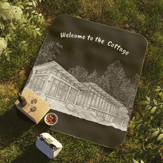 Welcome to the Cottage Picnic Blanket
