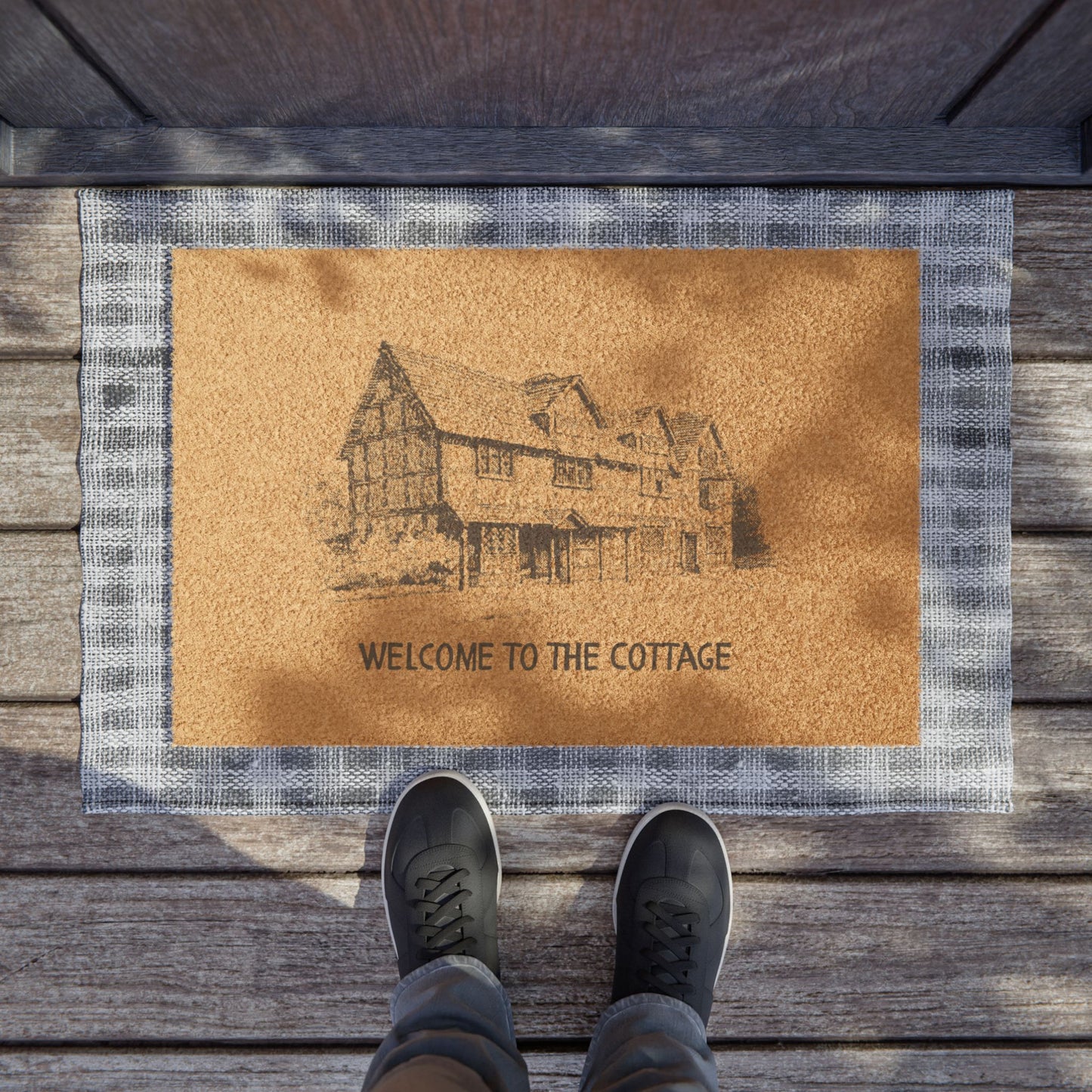 Welcome to the Cottage Doormat (Print Font)